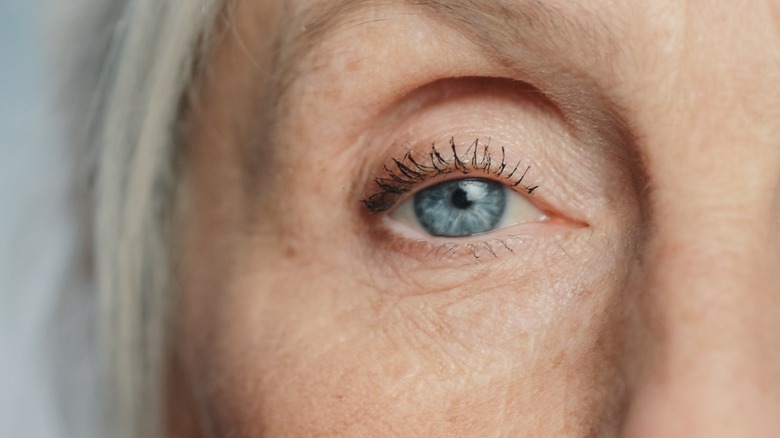 woman with close up of eye