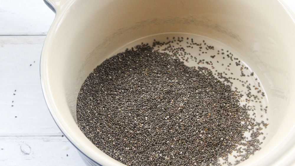 Bowl of chia seeds