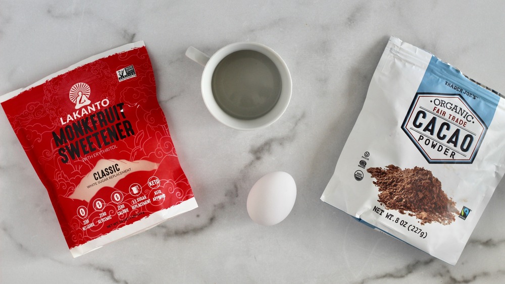 ingredients for keto mug cake
