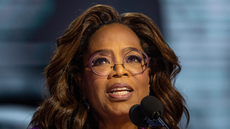 Oprah Winfrey attending the Democratic National Convention
