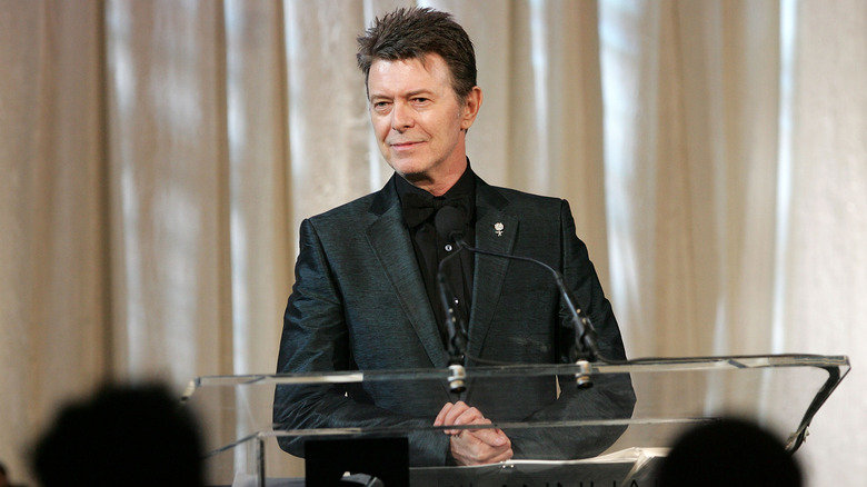 David Bowie giving a speech