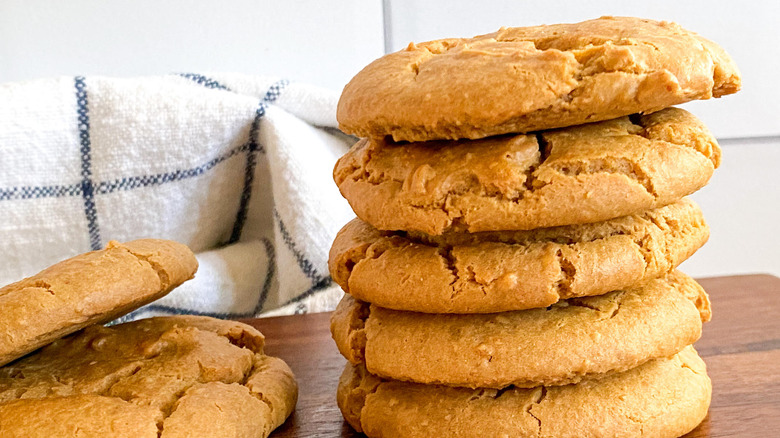 stack of peanut butter cookies