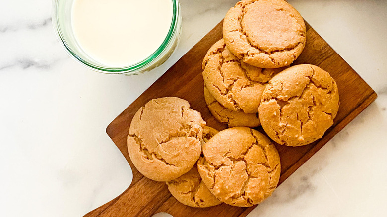 peanut butter cookies on board