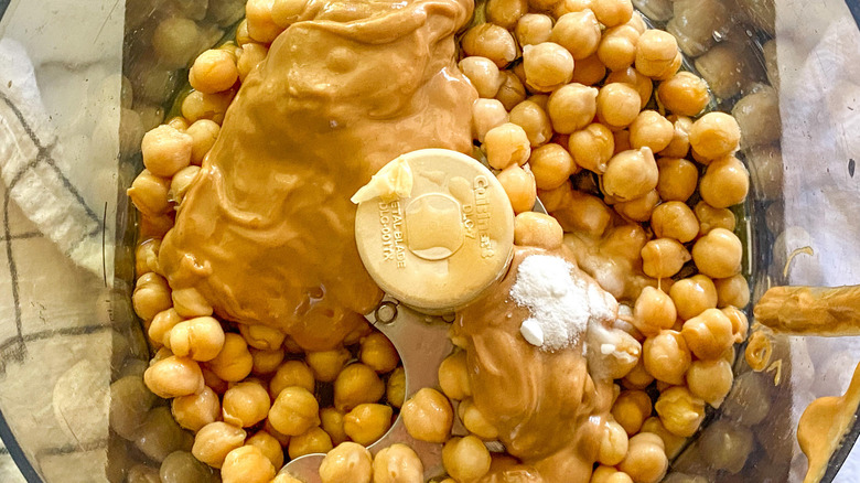 cookie ingredients in food processor