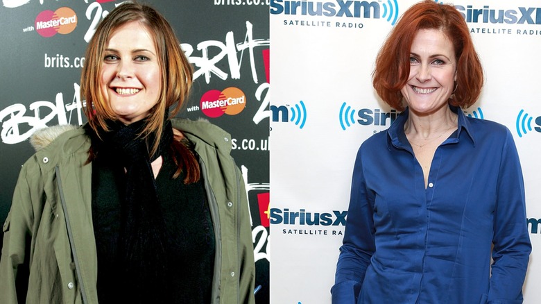 Side-by-side photos showing Alison Moyet's weight loss