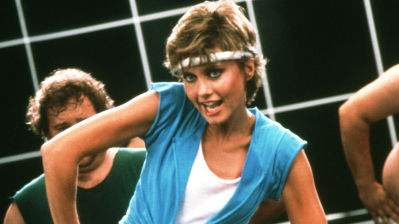 image from the Olivia Newton-John video "Physical" from the 1980s