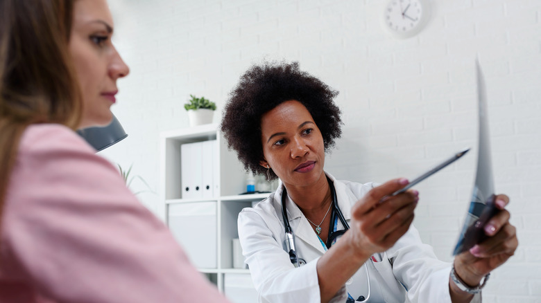 Women discussing health trends