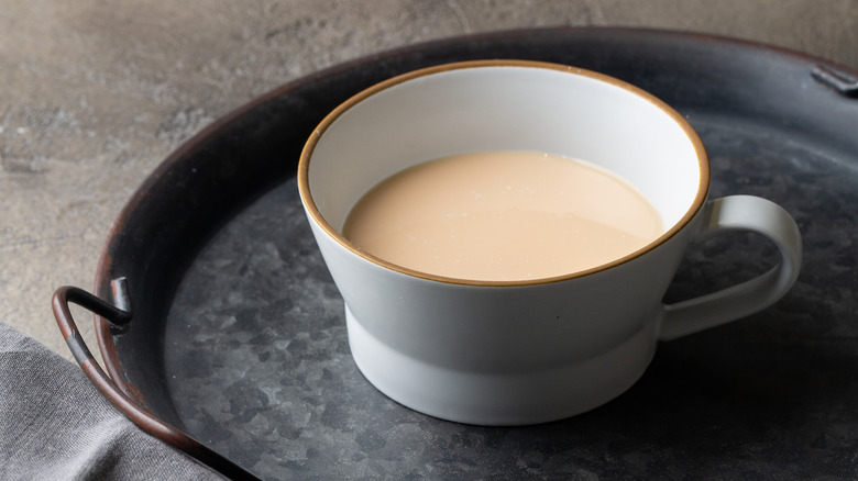 glass of hot malted milk