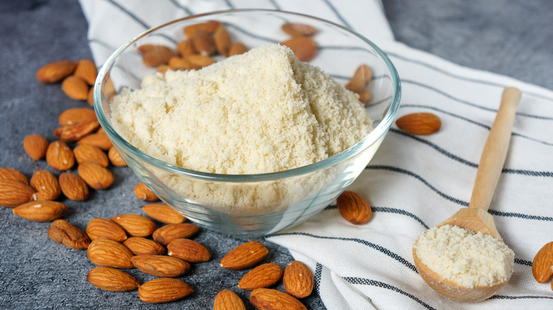 A bowl of almond flour