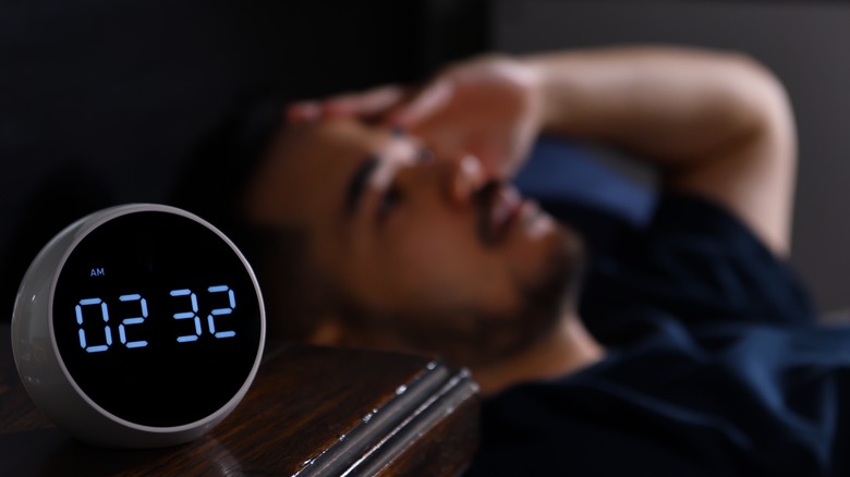 man awake in middle of night