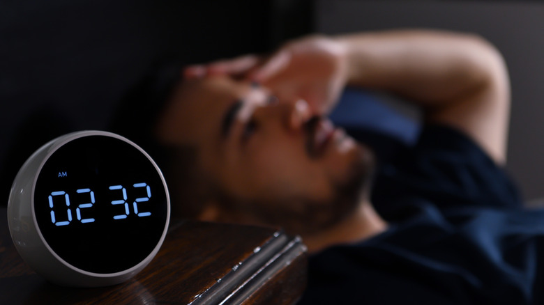 man awake in middle of night