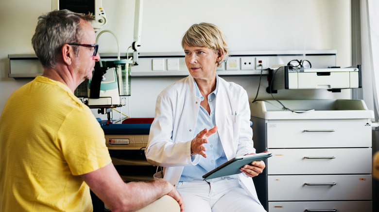 Man having a conversation with his doctor