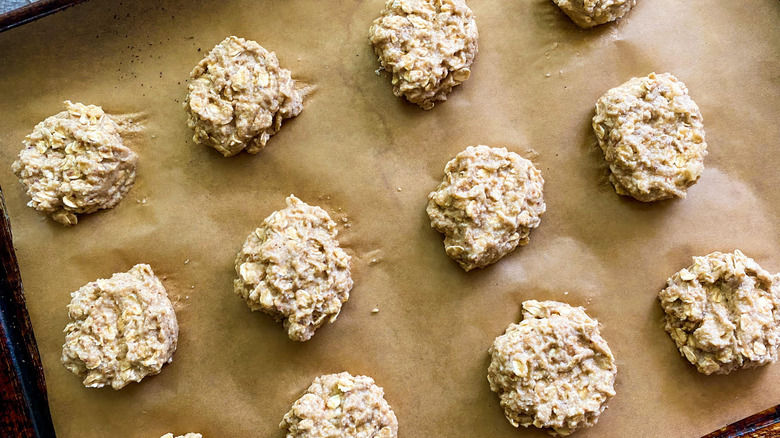 cookies on baking sheet