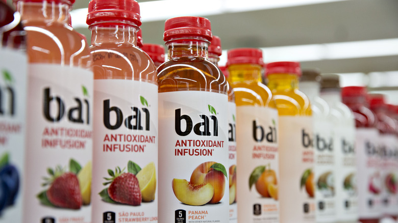 Bai drinks displayed on store shelf