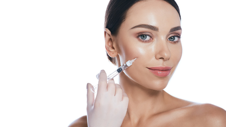 woman getting dermal fillers