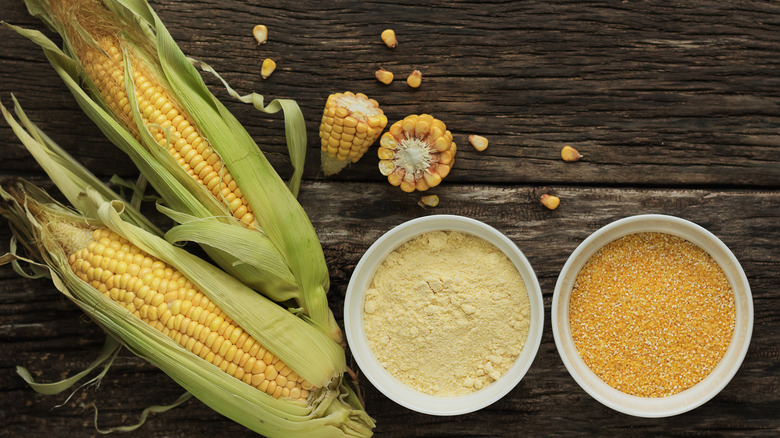 Two bowls of corn grits