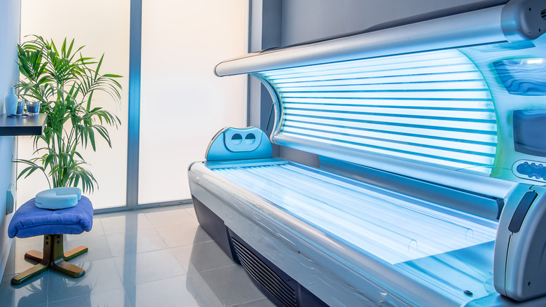 tanning bed in a salon