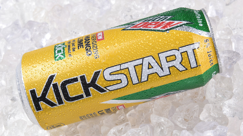 can of mountain dew kick start