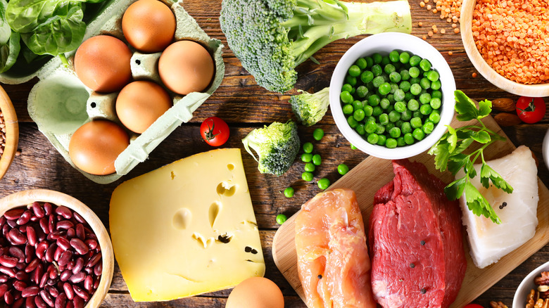 An assortment of protein sources 