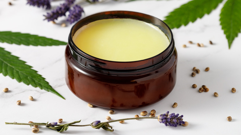 CBD salve in jar