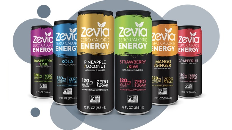 Variety pack of Zevia Zero Calorie Energy drinks