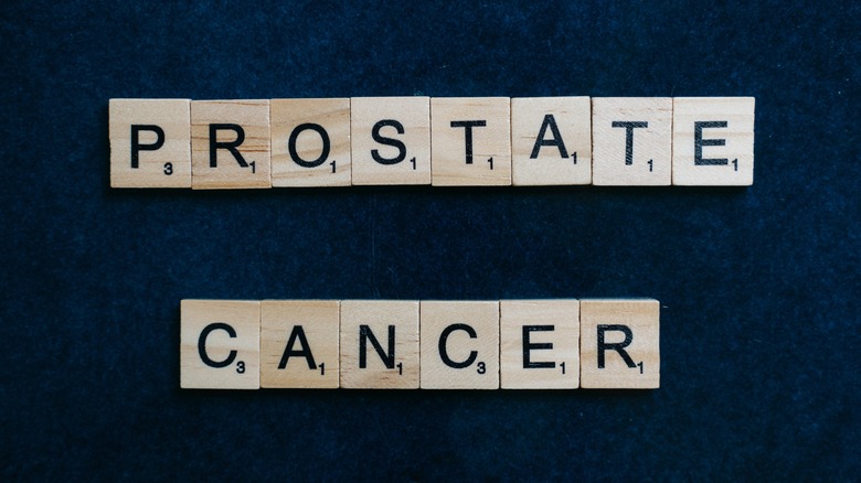 Scrabble letters spelling out the words "Prostate Cancer"
