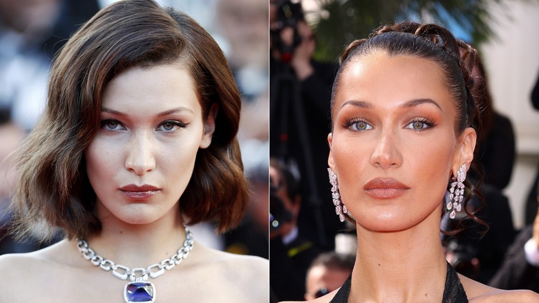 Before and after photos of Bella Hadid pre and post sobriety