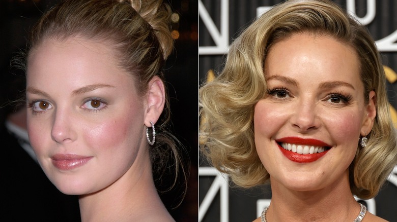 Katherine Heigl before and after she quit smoking