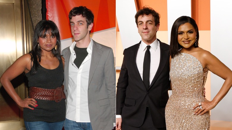 Mindy Kaling and B.J Novak attending NBC 2006-2007 Primetime Upfront at Radio City Music Hall; Mindy Kaling and B.J. Novak attending the 2025 Vanity Fair Oscar Party