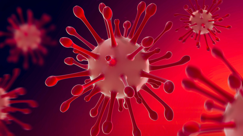 graphic of COVID virus