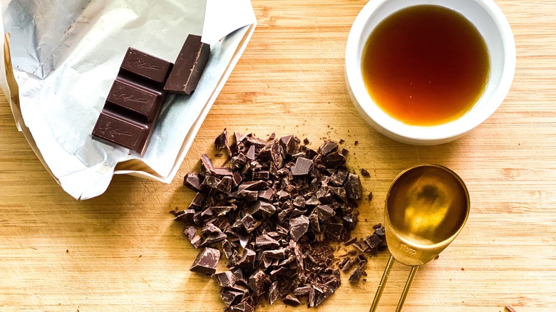 chocolate and maple syrup