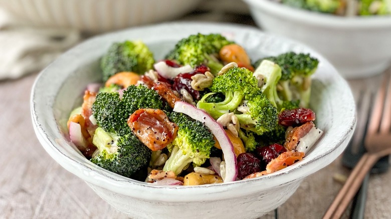 bowl of broccoli salad