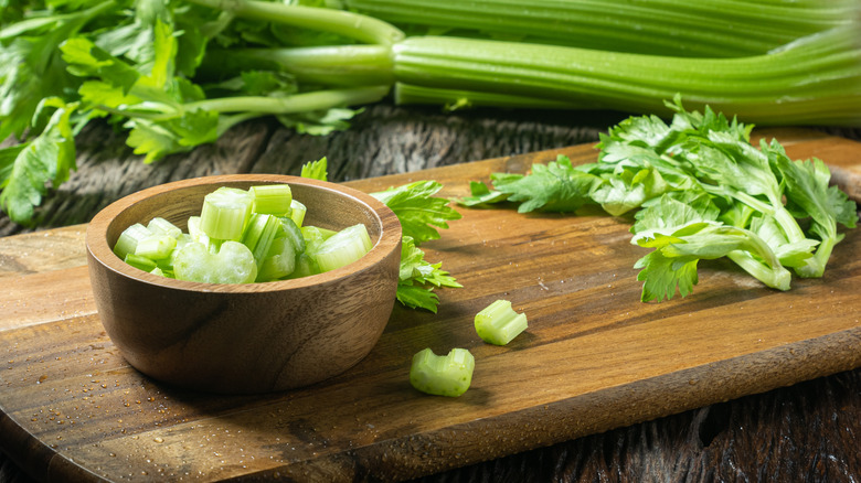 celery on table