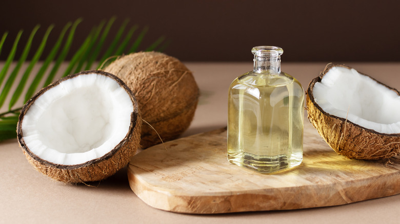 Bottle of coconut oil