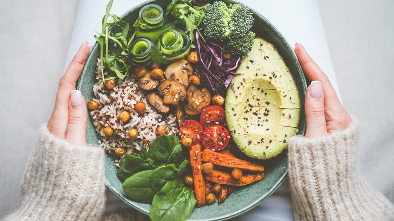 A bowl of plant-based food