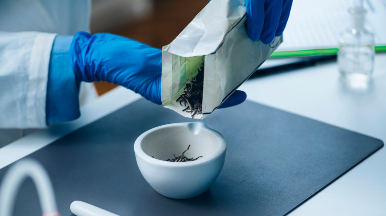 Scientist with tea.