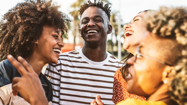 People laughing together