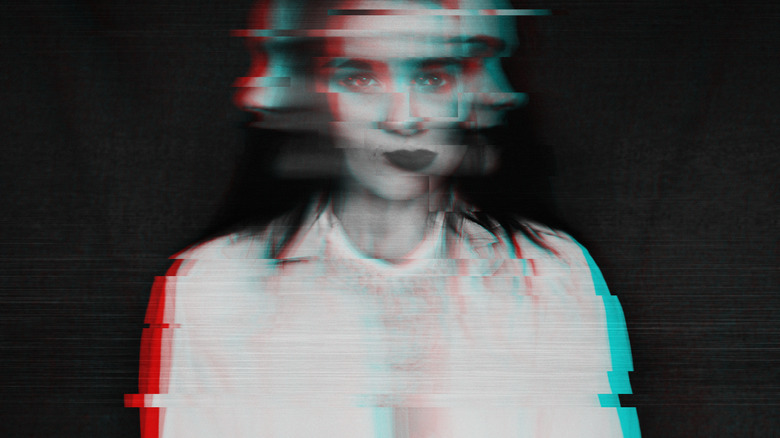 Blurry hallucination image of woman