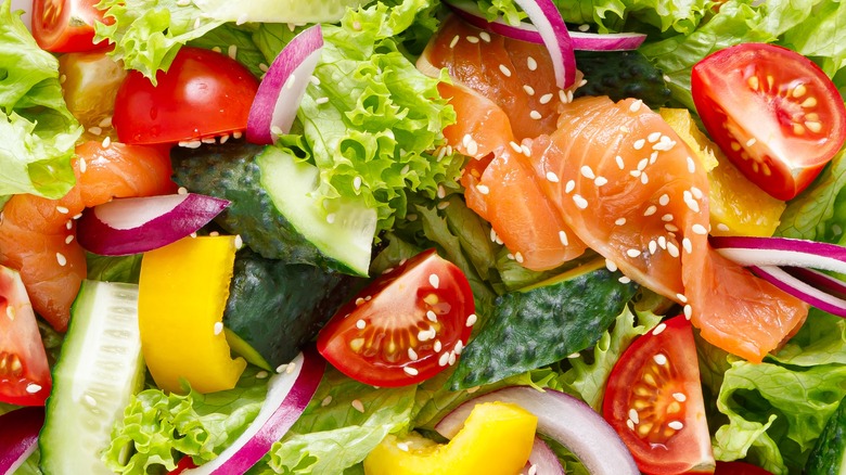 keto diet salmon salad