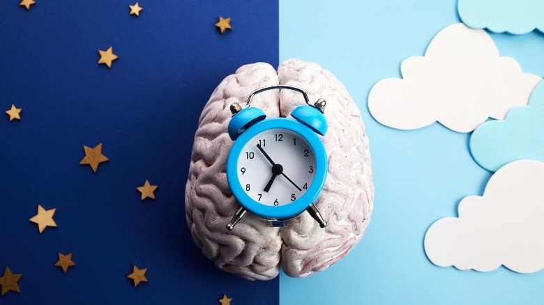 brain overlayed by images of day and night 