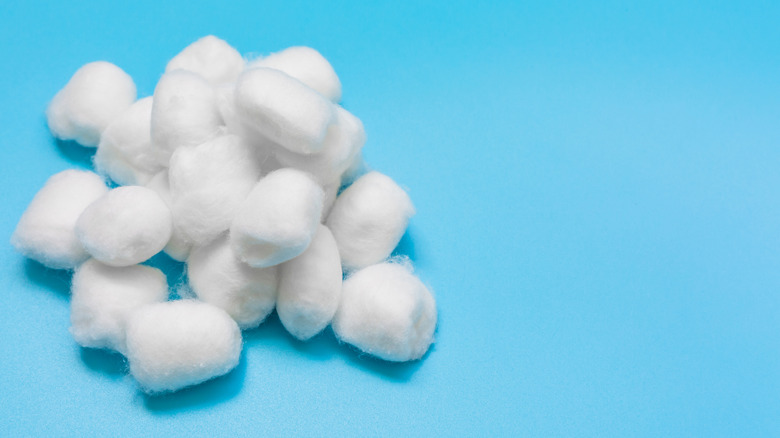 a mound of cotton balls