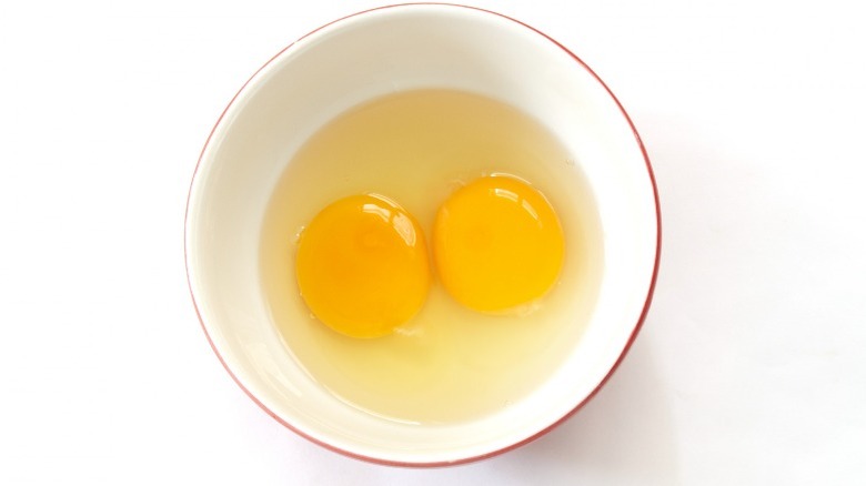 egg yolks in a bowl