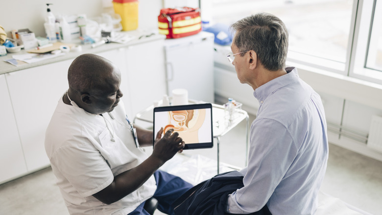 doctor explaining prostate cancer to patient