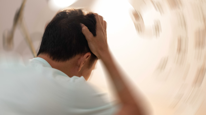 Man feeling dizzy