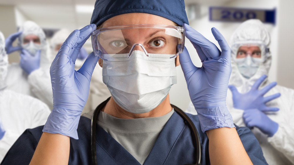 Goggles and face mask