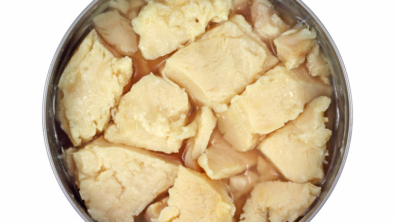 Tin can of chicken