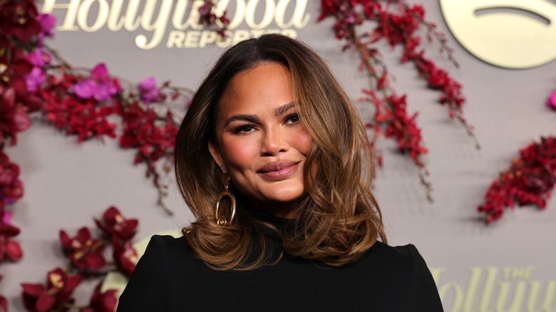 Chrissy Tiegen in black