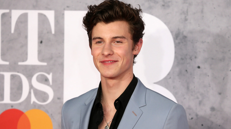 Shawn Mendes at the Brit Awards in London