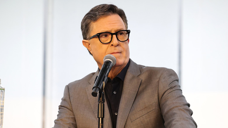 Stephen Colbert appears at an Apple-sponsored event