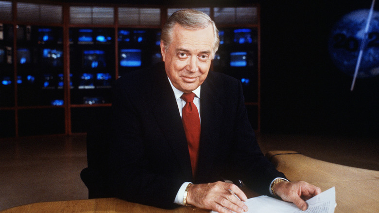 Hugh Downs on the news desk